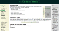 Desktop Screenshot of algorithmicfinance.org