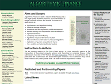 Tablet Screenshot of algorithmicfinance.org